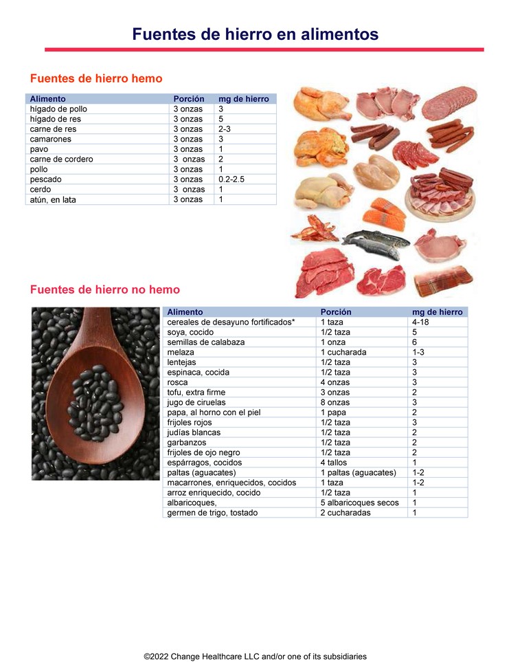 Sources of Iron in Foods: Illustration