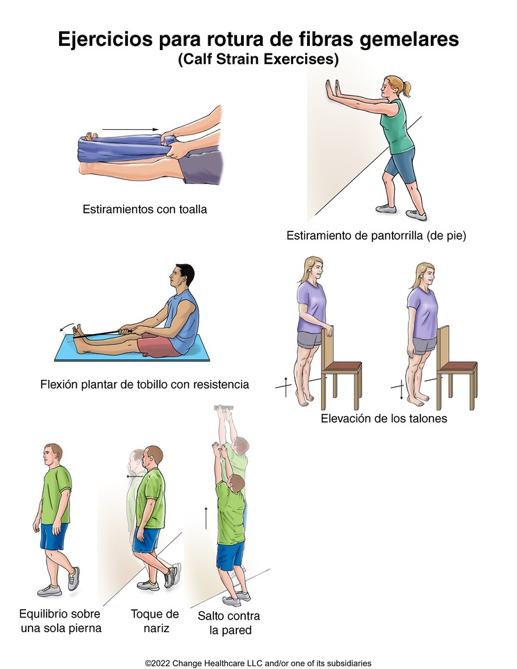 Calf Strain Exercises: Illustration