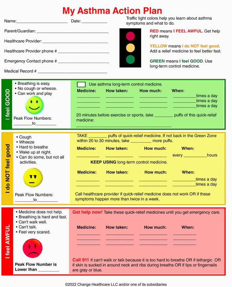 Asthma Action Plan: Illustration