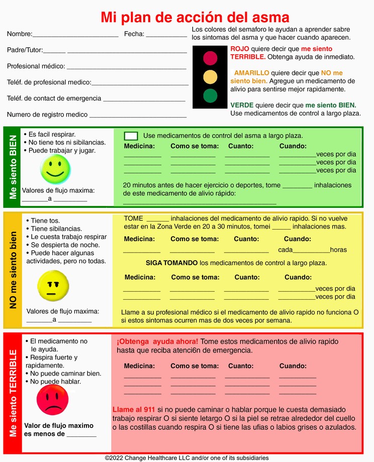 Asthma Action Plan: Illustration