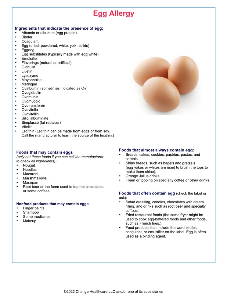 Egg Allergy: Illustration