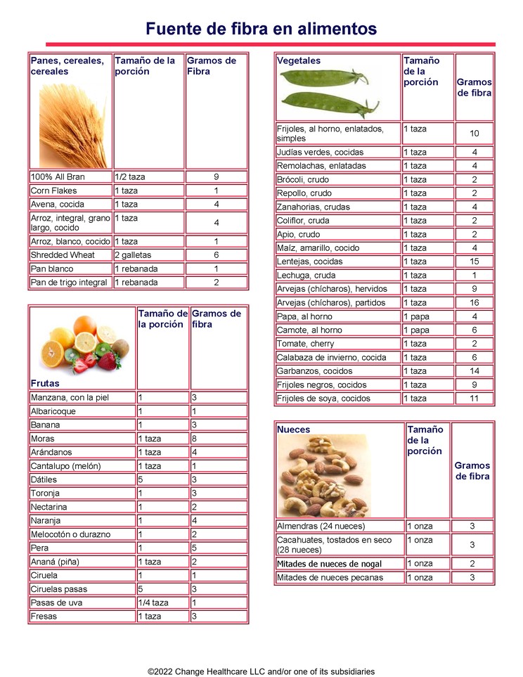 Sources of Fiber in Foods: Illustration