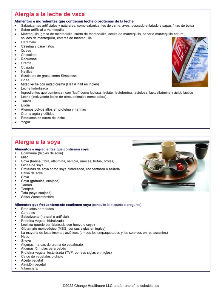 Milk and Soy Allergy: Illustration