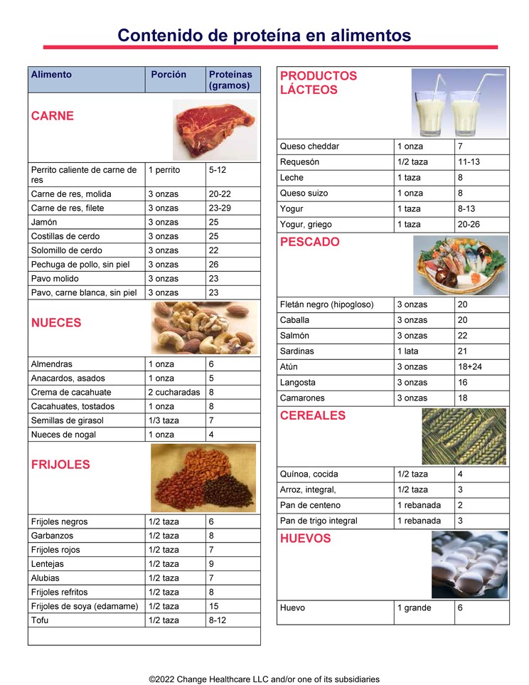 Protein Content in Foods: Illustration