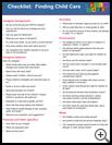 Thumbnail image of: Finding Child Care: Checklist