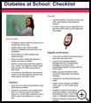 Thumbnail image of: Diabetes: School: Checklist