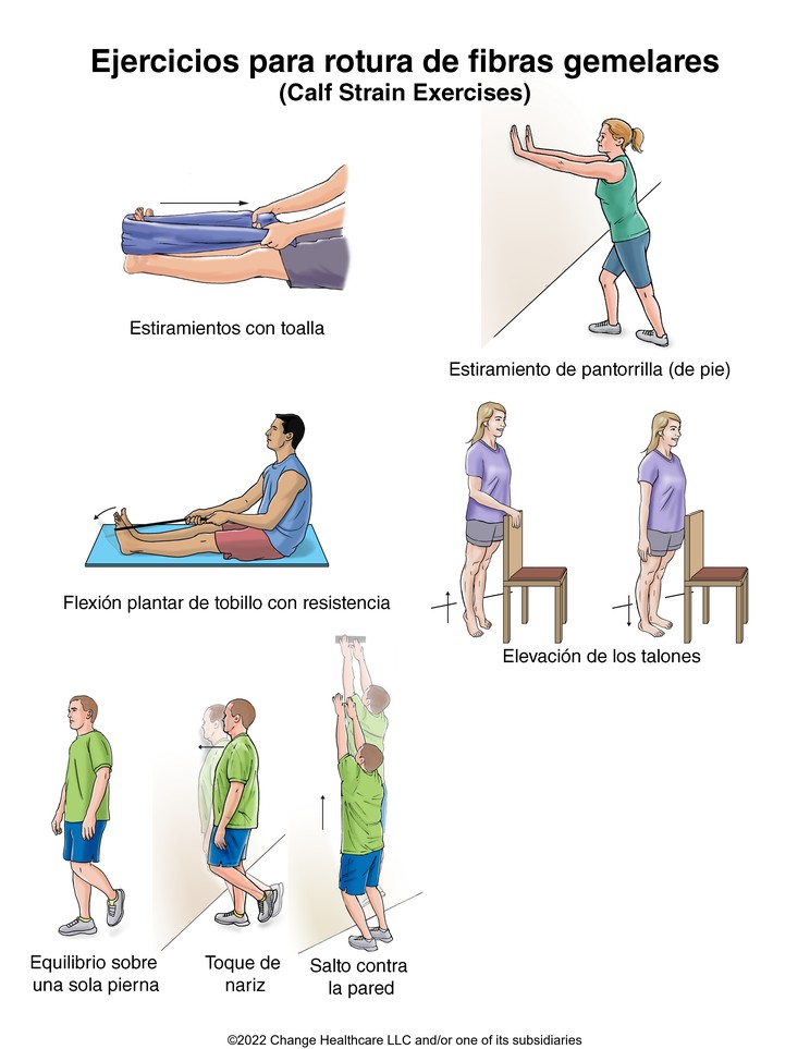 Calf Strain Exercises: Illustration