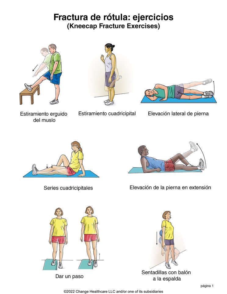 Kneecap Fracture Exercises: Illustration, page 1