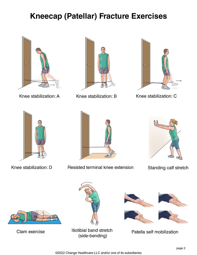 Kneecap (Patellar) Fracture Exercises: Illustration, page 2