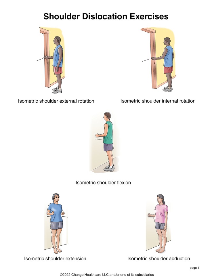 Shoulder Dislocation Exercises: Illustration, page 1