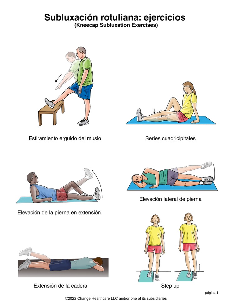 Kneecap Subluxation Exercises: Illustration, page 1